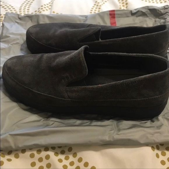 G - Prada Gray Suede Loafers - Picture 2 of 8